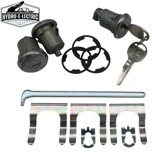 Door trunk lock set with - trunk, gm