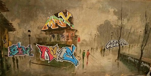 Various graffiti street - street, art