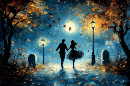 Beautiful couple love - couple, oil