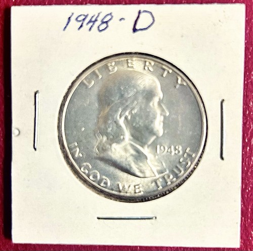 1948 franklin half dollar - 1948-d,