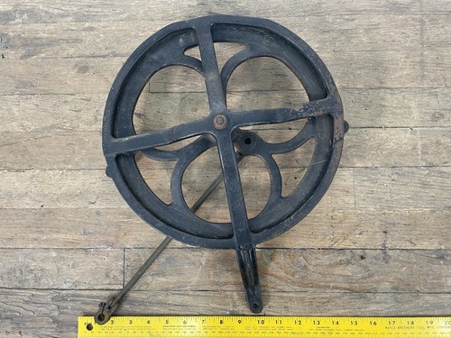 Vintage cast iron wheel - cast,