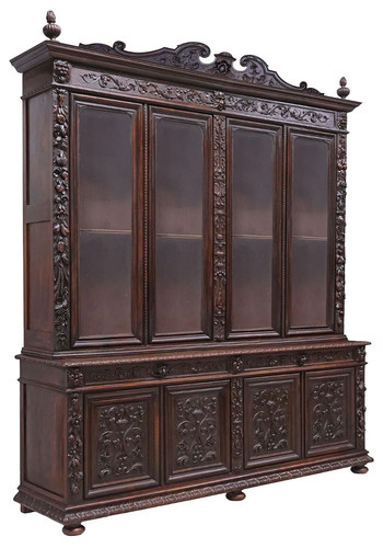 Antique bookcase cabinet - antique,