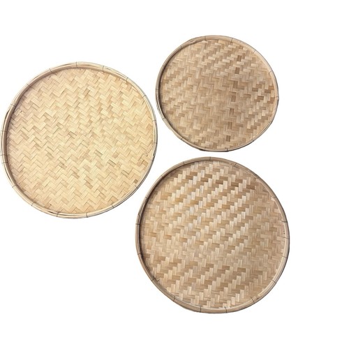 Set handwoven bamboo - of, 3