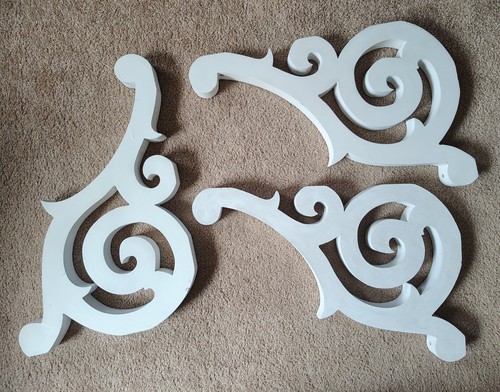 Pcs corbels x 13 white - x, 13"