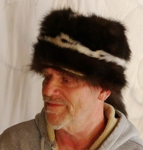 Skunk fur hat