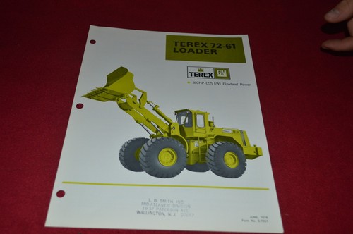 Terex loader dealer s - loader, dealer's