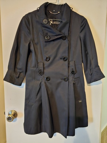 Guess trench coat black pink - guess,