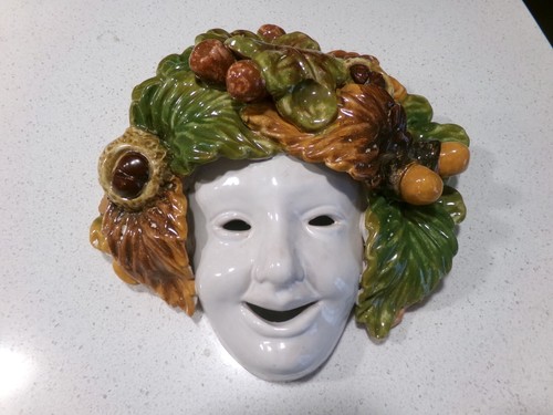 Bacchus mask terra - mask, cotta