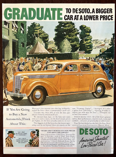 1937 desoto orange car vintage - 1937,
