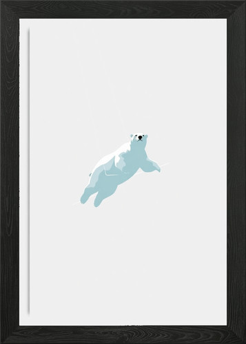 Polar bear swimming under - bear,