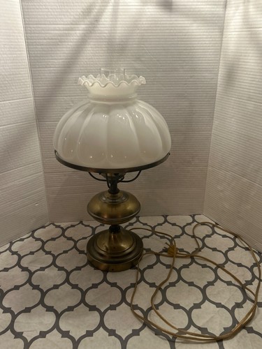 Vintage brass and - milk, glass