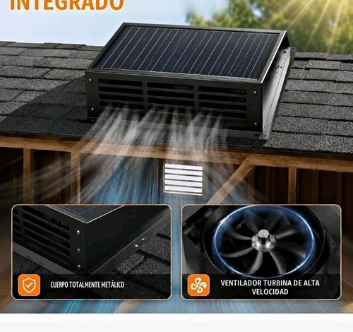 Solar powered roof exhaust - powered,