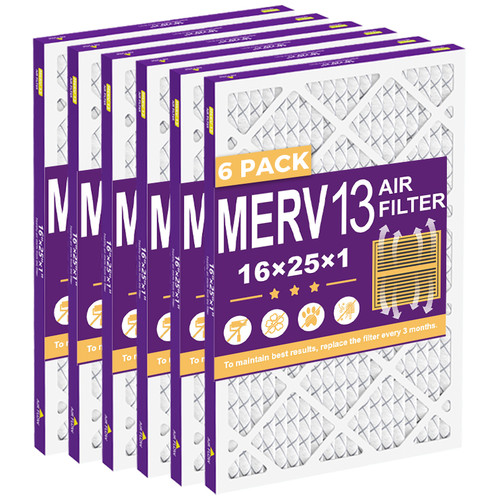 Pack 16x25x1 pleated air - 16x25x1,