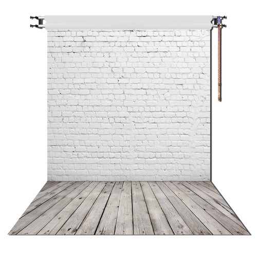 White brick wall - wall, gray
