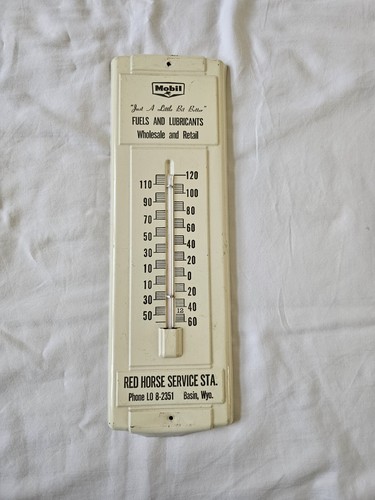 Mobil advertising thermometer - mobil,