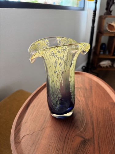 Hand blown art glass - blown, vase