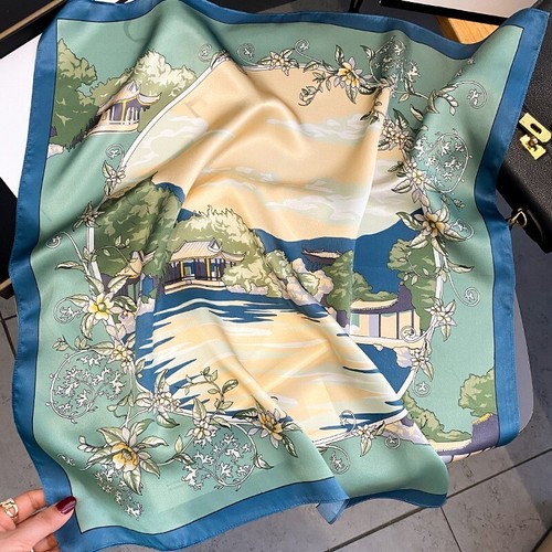 100 silk scarf - women, kerchief