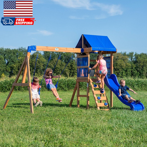 Kids outdoor cedar - cedar, swing