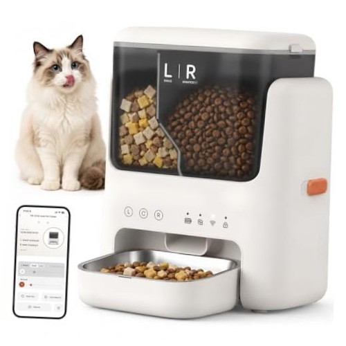 Automatic cat feeder dual - automatic, feeder,