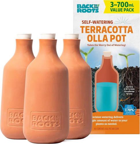 Self watering terracotta olla - self-watering,
