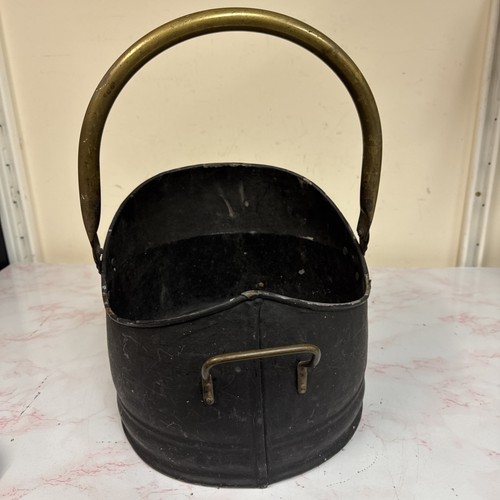 Vintage coal bucket - bucket, black
