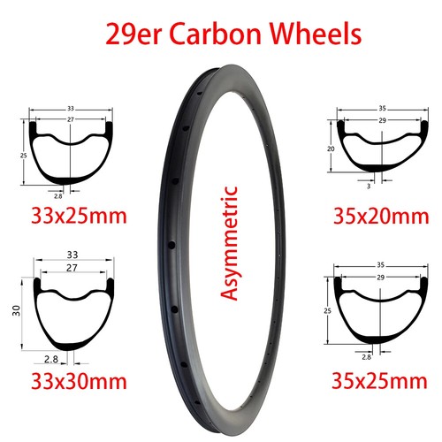 Mtb carbon bicycle rims - carbon,