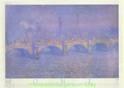 Waterloo bridge monet poster - waterloo,