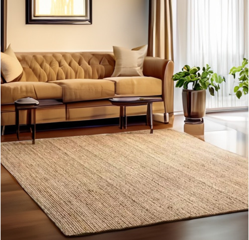 Rug jute area natural braided - jute,
