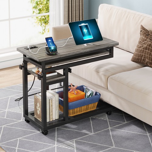 Small portable desk with - with, power