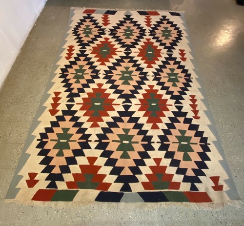 Vintage antique wool handwoven - wool,