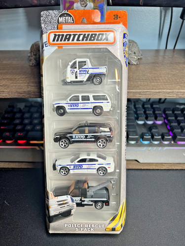 Matchbox police rescue - matchbox, 5-pack