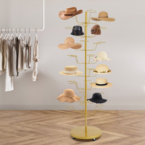 Gold hat rack freestanding - hat,
