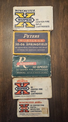 Vintage ammo boxes lot - ammo,