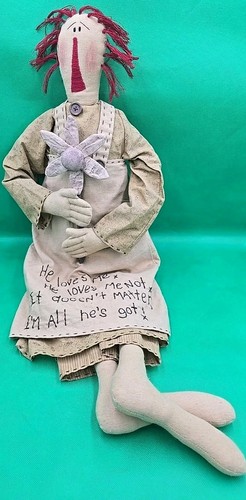 Primitive vintage rag doll - rag,