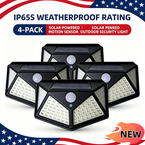 4pcs solar power wall light - 4pcs,