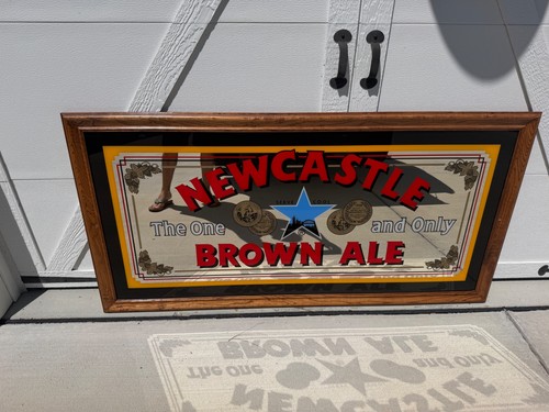 Newcastle brown ale beer sign - brown,