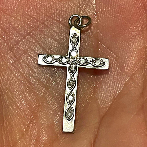Vintage 14k milgrain - *vintage*, cross