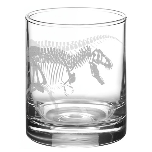 Rex skeleton whiskey glass - t-rex,