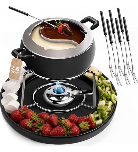 Fondue pot set - pot, premium