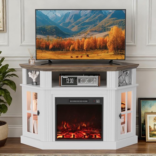 Led fireplace corner - tv, stand