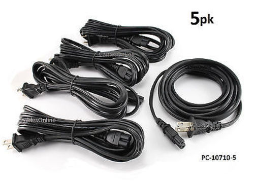 Pack 10ft prong - 5-pack, figure-8
