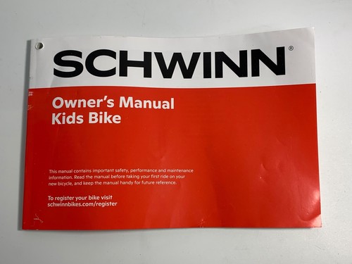Schwinn bicycle owner - owner's, manual