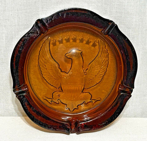 Vintage large amber glass - large,