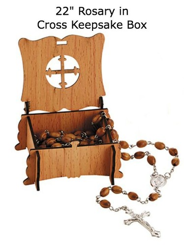 Olive wood rosary with - rosary,