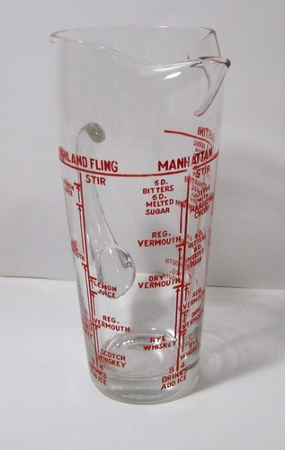 Vintage 1950 glass martini - glass,