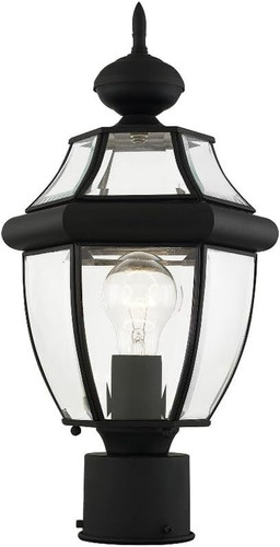 Elegant black outdoor post - black,