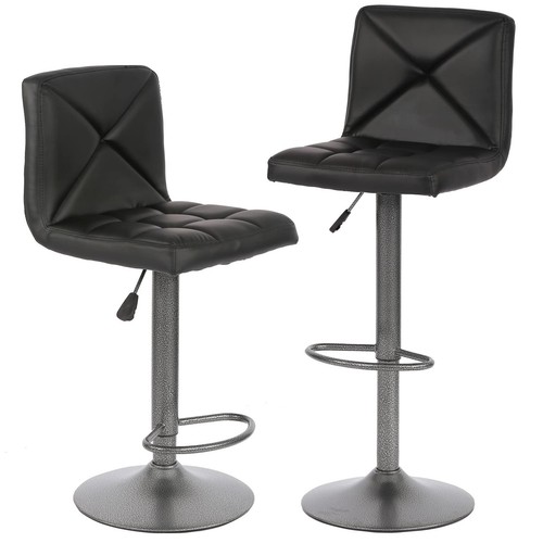 Bar stools set - 2, leather