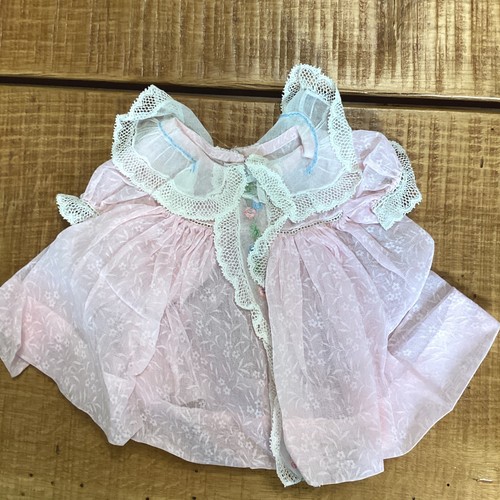 Vintage pink sheer floral doll - pink,