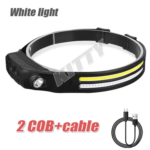Cob led headlamp usb - led,