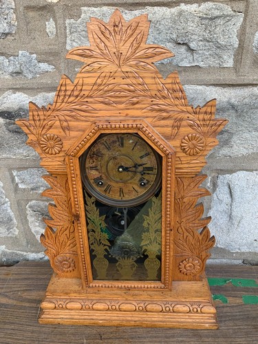 Antique solid oak carved wood - solid,